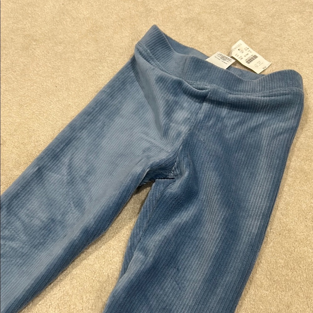Blue Ribbed Leggings - Picture 2 of 3